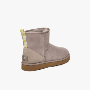 Ugg Classic Mini II Graphic Logo Women Classic Boots Grey (4918MTZBJ)